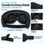 LC-dolida 3D Bluetooth Sleep Mask with Headphones