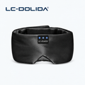 Black LC-dolida 22 momme mulberry silk Bluetooth sleep mask