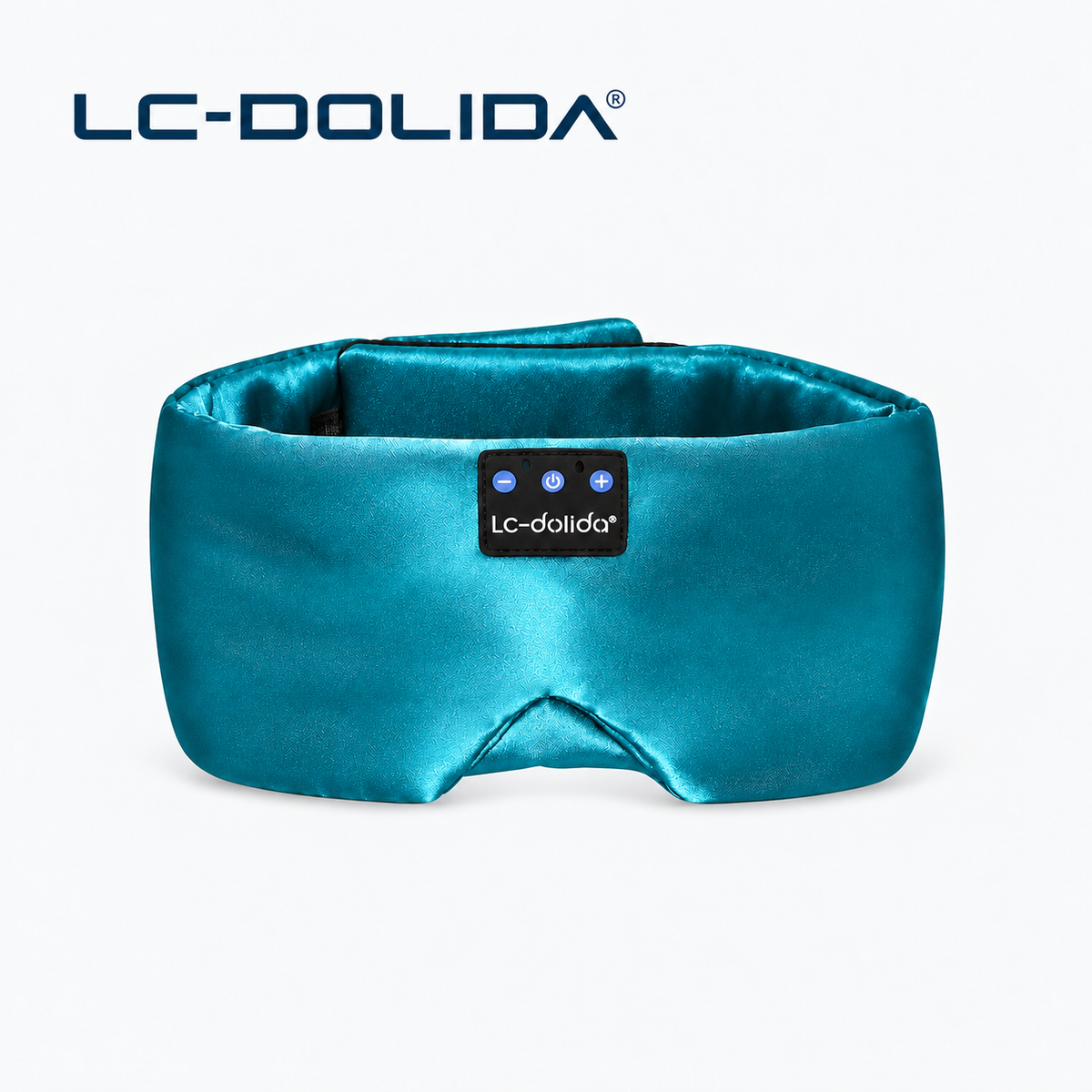 Blue LC-dolida 22 momme mulberry silk Bluetooth sleep mask
