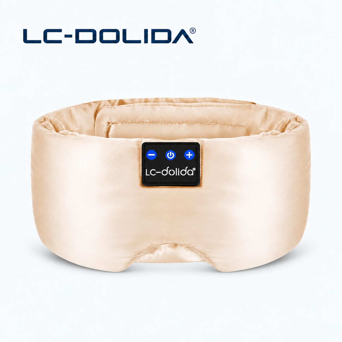 Champagne LC-dolida 22 momme mulberry silk Bluetooth sleep mask