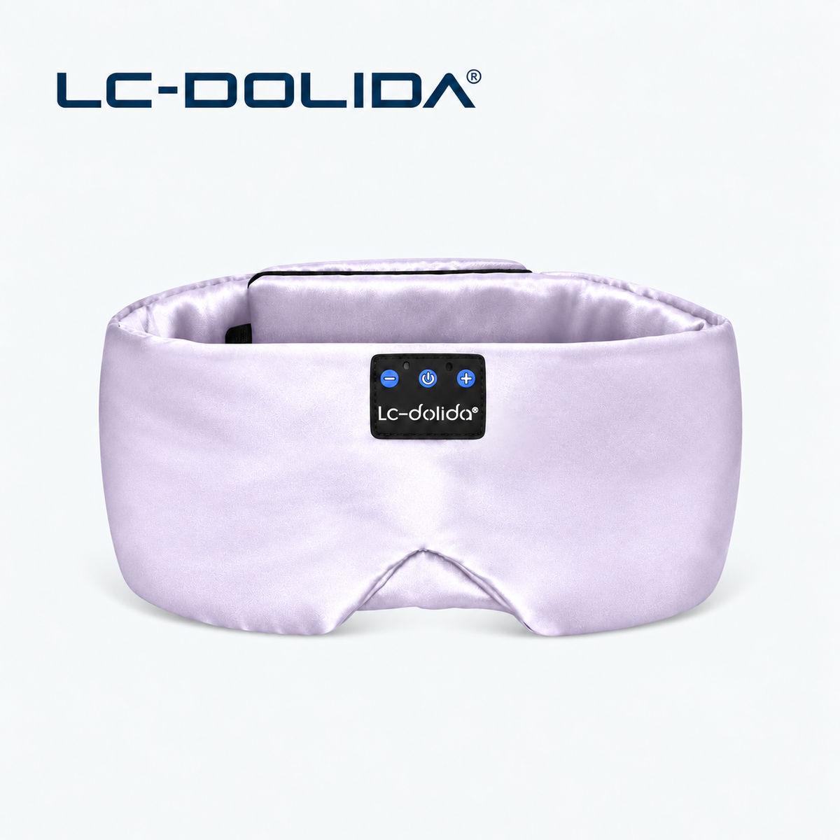 Purple LC-dolida 22 momme mulberry silk Bluetooth sleep mask