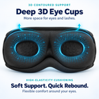 Interior of the 3D sleep mask showing deep contoured eye cups