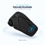 Illustration of the cushioned sleep mask with layered speaker and padding details